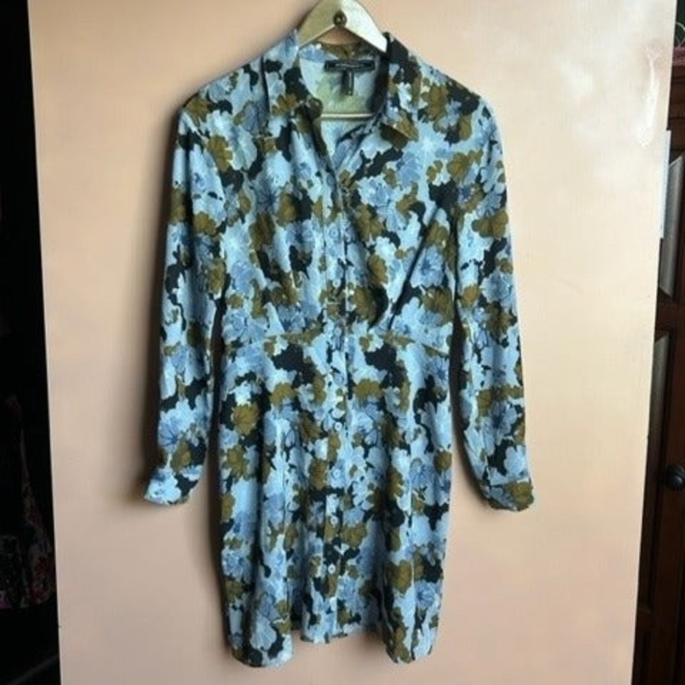 BCBGMAXAZRIA Floral Shirt Dress